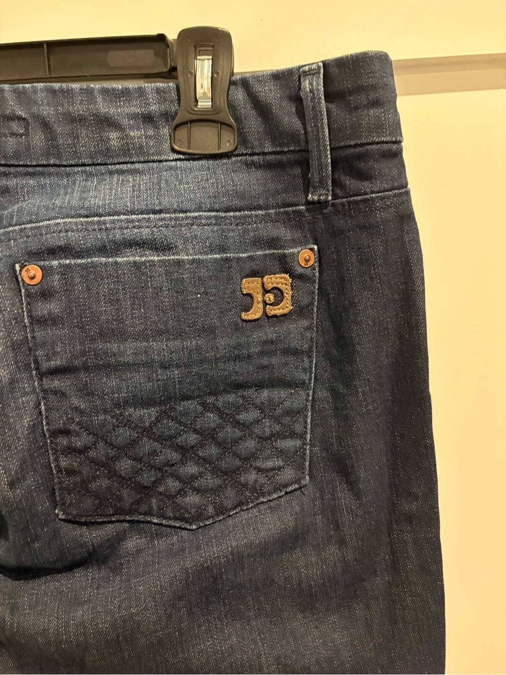 Joe's Jeans Women's Straight Dark Blue Denim with Embroidered Back Pocket